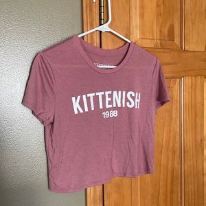NWOT Kittenish Cropped Tee